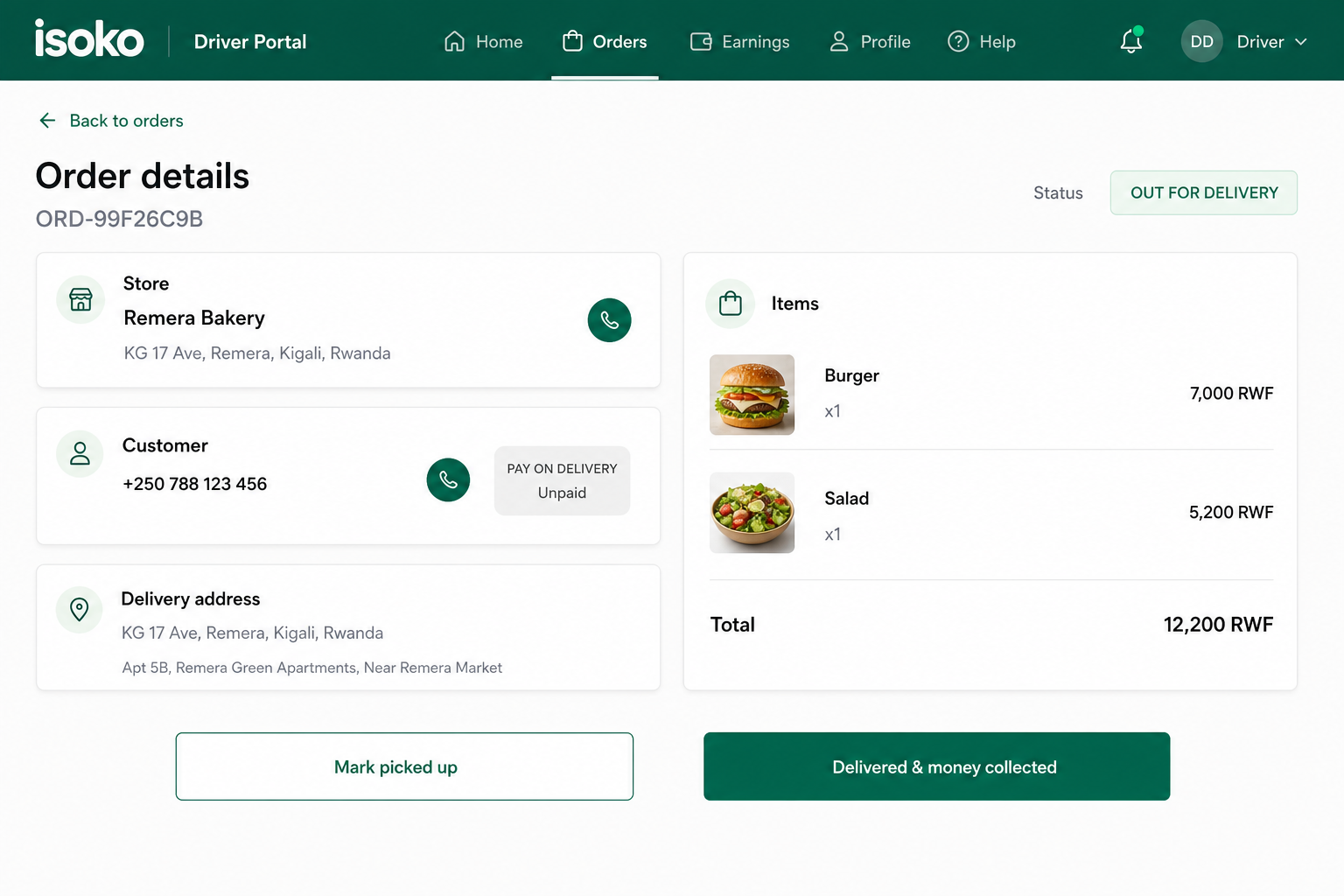 Delivery process
